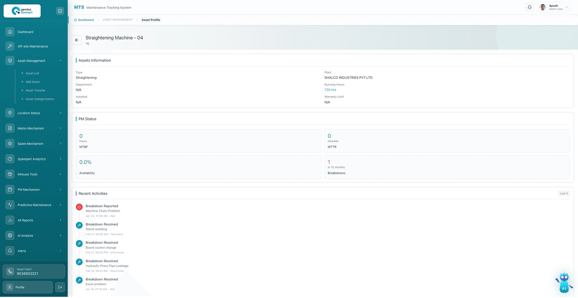 AI-Based Spare Parts & Inventory Management
