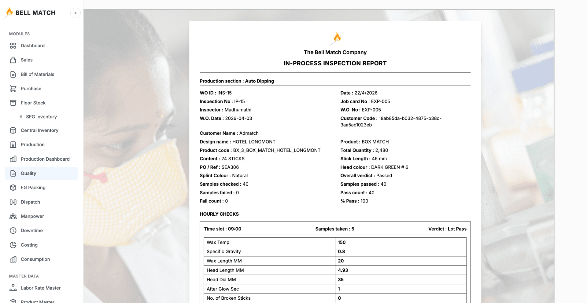 In-Process Quality Inspection